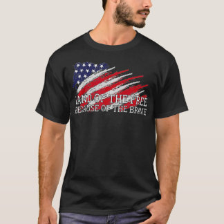 Land der Freiheit wegen der tapferen Veteranen Da T-Shirt