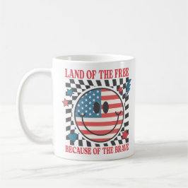 Land der Freiheit wegen der Tapferkeit Kaffeetasse