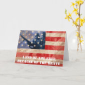 Land der Freiheit wegen der Tapferkeit Karte (Gelbe Blume)