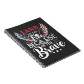 Land der Freiheit wegen des tapferen Veteranen Notizblock (Rechte Seite)