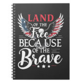 Land der Freiheit wegen des tapferen Veteranen Notizblock (Vorderseite)