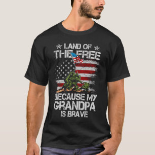 Land der Freiheit, weil mein Großvater tapfer ist T-Shirt