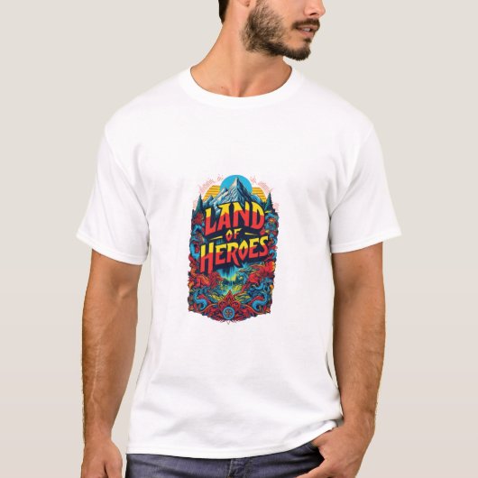 Land der Helden - tapferer und mutiger T - Shirt (Vorderseite)