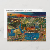 Land der Hoffnung, bestickt von Horacio Postkarte (Vorne/Hinten)