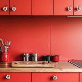 Land der Hühner Roter Stall Keramikknauf