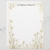 Land der kleinen weißen Wildblumen Briefbogen (Vorne/Hinten)