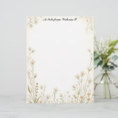 Land der kleinen weißen Wildblumen Briefbogen (Stehend Vorderseite)