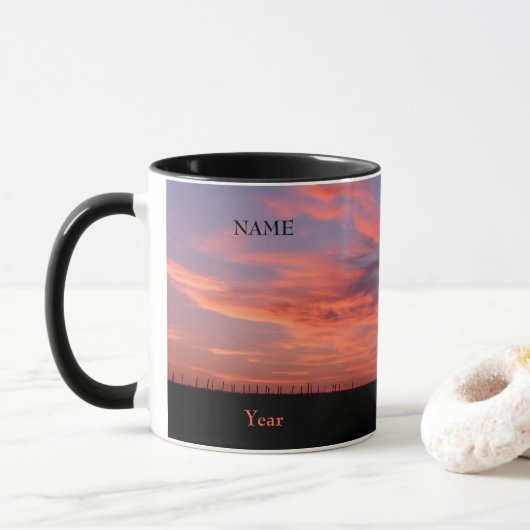 Land der lebendigen Himmel Kaffeepause Tasse (Mit Donut)