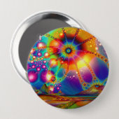 Land der psychedelischen Beleuchtungen Button (Vorne & Hinten)