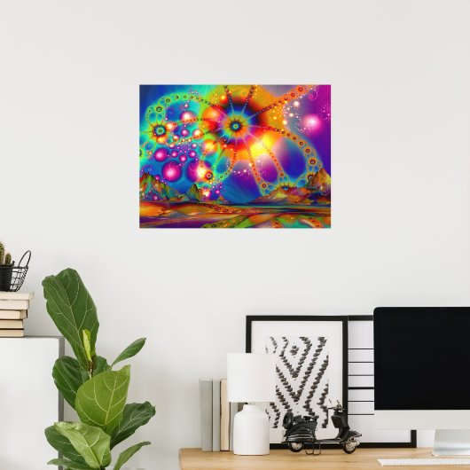 Land der psychedelischen Illuminationen - Poster (Heimbüro)