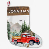Land der Rustikalen Flussuferhütte Kleiner Weihnachtsstrumpf (Vorderseite)