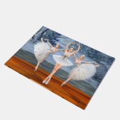 Land der Schnee-Nussknacker-Tanzen-Ballerinen Fußmatte (Schrägansicht)