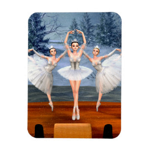 Land der Schnee-Tanzen-Ballerinen Magnet