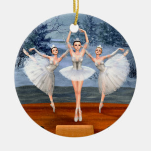 Land der Schneestanztanzen Ballerinas Keramik Ornament