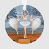 Land der Schneetänze Ballerinas Ornament (Rückseite)
