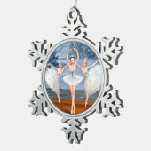 Land der Schneetänze Ballerinas Schneeflocken Zinn-Ornament (Rechts)
