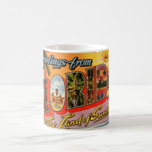 Land der Sonnenschein-Begrüßung Kaffeetasse (Mittel)