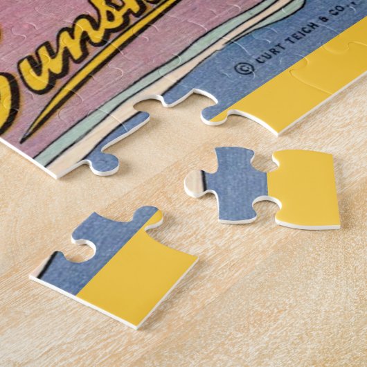 Land der Sonnenschein-Begrüßung Puzzle (Seite)