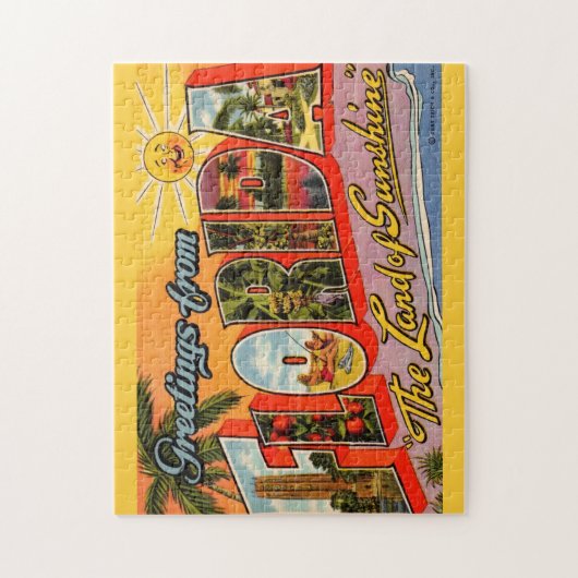 Land der Sonnenschein-Begrüßung Puzzle (Vertikal)