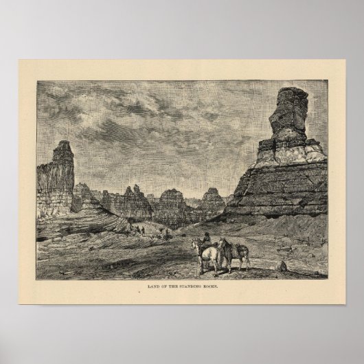 Land der Stehenden Felsen Poster (Vorne)