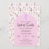 Land der Süßigkeiten Nutcracker Geburtstag Foto Einladung (Vorne/Hinten)