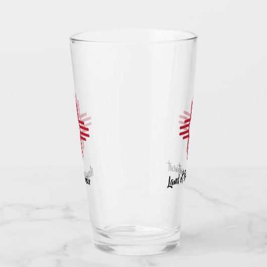 Land der Verzauberung Zia Sun Symbol Bier Glas (Links)