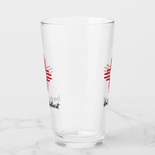 Land der Verzauberung Zia Sun Symbol Bier Glas (Rechts)