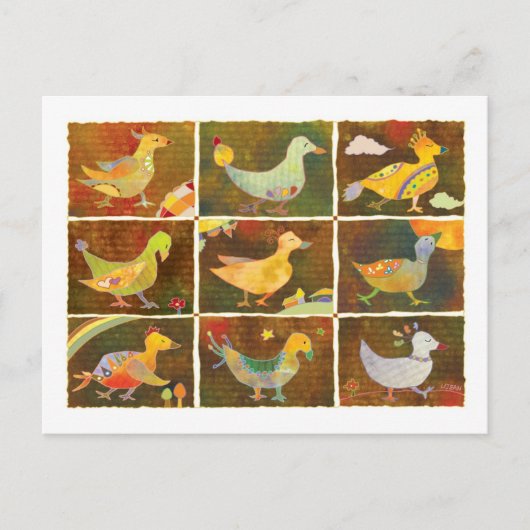 Land der Whimsikvögel Postkarte (Vorderseite)