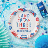 Land des 34. Juli 3. Geburtstag Party Pappteller (Party)