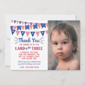 Land des 3. Juli Fotos Dankeskarte (Vorderseite)