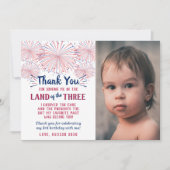 Land des 3. Juli Fotos Dankeskarte (Vorderseite)