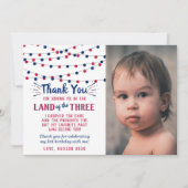 Land des 3. Juli Fotos Dankeskarte (Vorderseite)