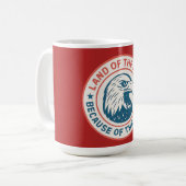Land des freien Adlers Kaffeetasse (Vorderseite Links)