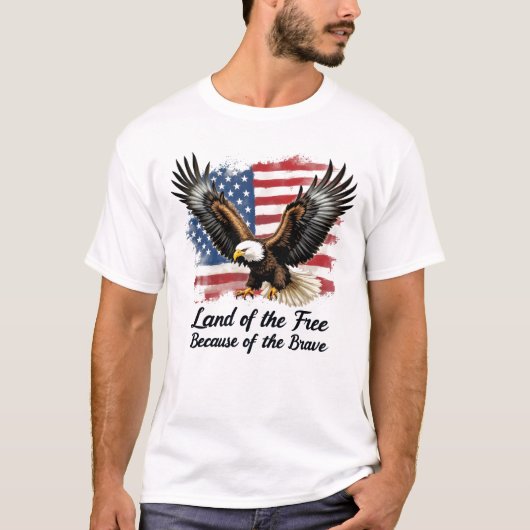 Land des freien Adlers T-Shirt (Vorderseite)
