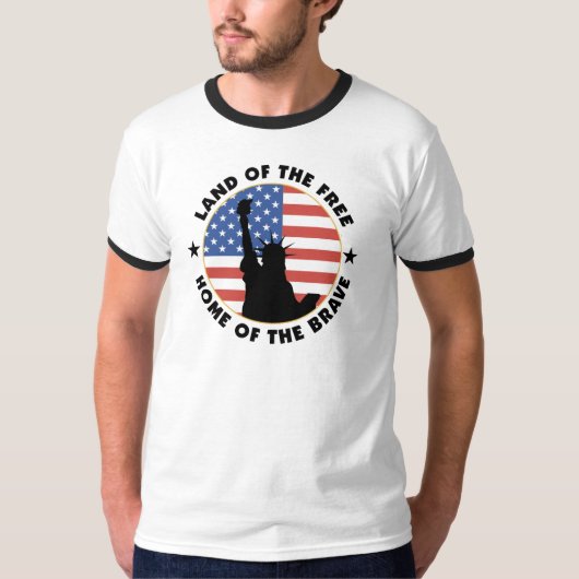 Land des freien Freiheitsstatuen T - Shirts (Vorderseite)