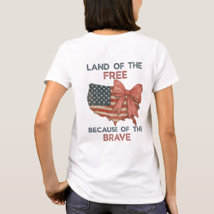 Land des freien Shirts Patriotic USA Bow T-Shirt