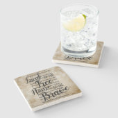 Land des Freien, sternengesprenkelten Banners Steinuntersetzer (Seitenansicht)