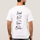 Land des freien T - Shirt Amerikas am 4. Juli (Rückseite)