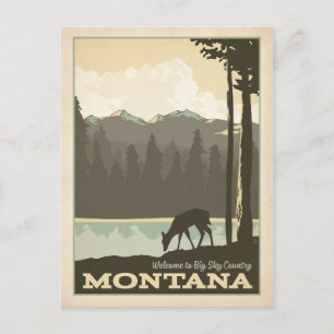 Land des großen Himmels   Montana Postkarte