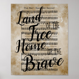 Land des kostenlosen Star-Spangled Banner Poster