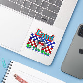 Land des Rizz 4. Juli Aufkleber (Laptop mit iPhone)