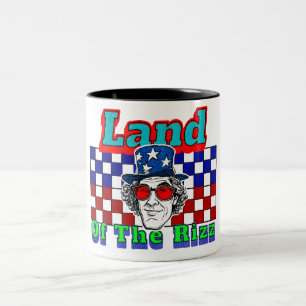 Land des Rizz 4. Juli , Gedenktag Zweifarbige Tasse