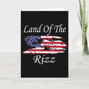 Land des Rizz Lustig Patriotisch Trump 4. Juli Karte