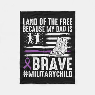 Land des Weil Dad Tapfer Stolz Militär Kind Fleecedecke