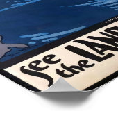 Land des Wikinger Vintage Poster (Ecke)