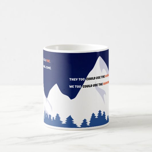 Land des Winters - Zitat aus dem Mannequin der Hei Kaffeetasse (Mittel)