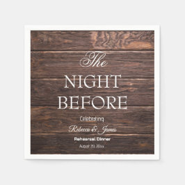 Land Die Nacht vor der Probe Abendessen rustikal Serviette