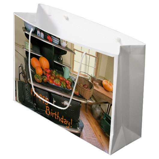 Land ernten Cookofen Geburtstag Große Geschenktüte (Vorderseite Schrägansicht)