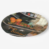 Land ernten Kekofen Pappteller (Schrägansicht)