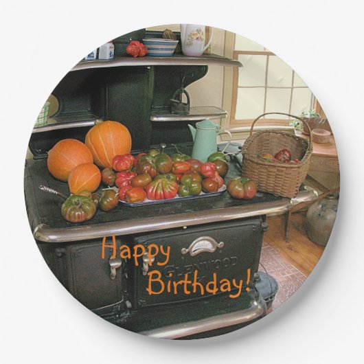 Land ernten Kekofen Pappteller (Vorderseite)